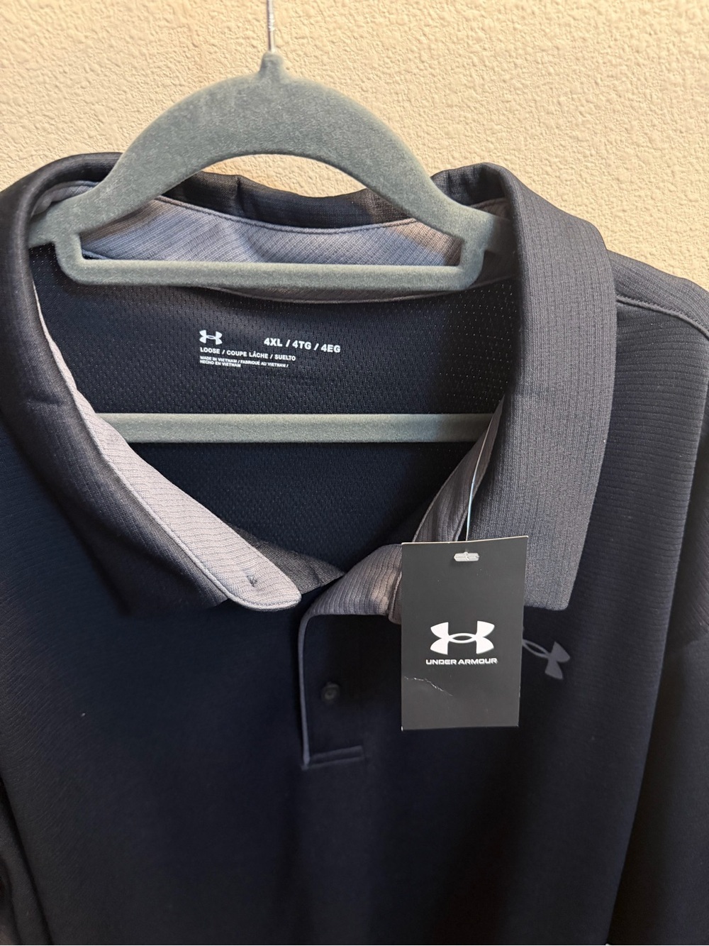 NEW! UNDER ARMOUR Men’s Black Performance Polo Shirts SZ 4XL Golf Athleisure - Picture 8 of 14